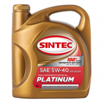 Масло Sintec 5/40 платинум SN/CF синтетическое (4 литра)