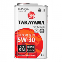 Масло Takayama 5/30 ILSAC GF-5 API SN синтетическое (4 литра)