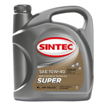 Масло Sintec 10/40 супер SG/CD п/синтетическое (4 литра)
