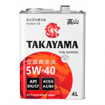 Масло Takayama 5/40 API SN/CF, ACEA A3/B4 синтетическое (4 литра)