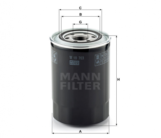 Фильтр масляный Mann W10703